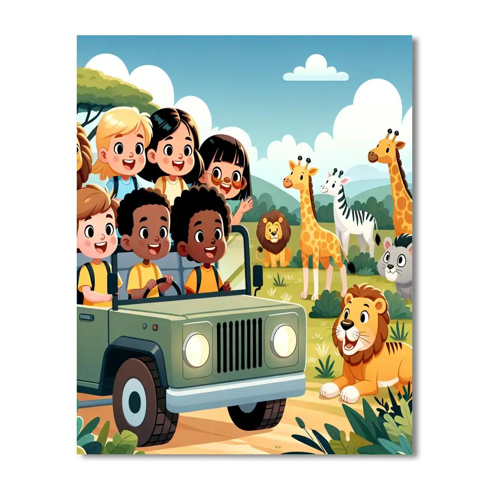 Sassy Safari Adventure Painting Number Kit