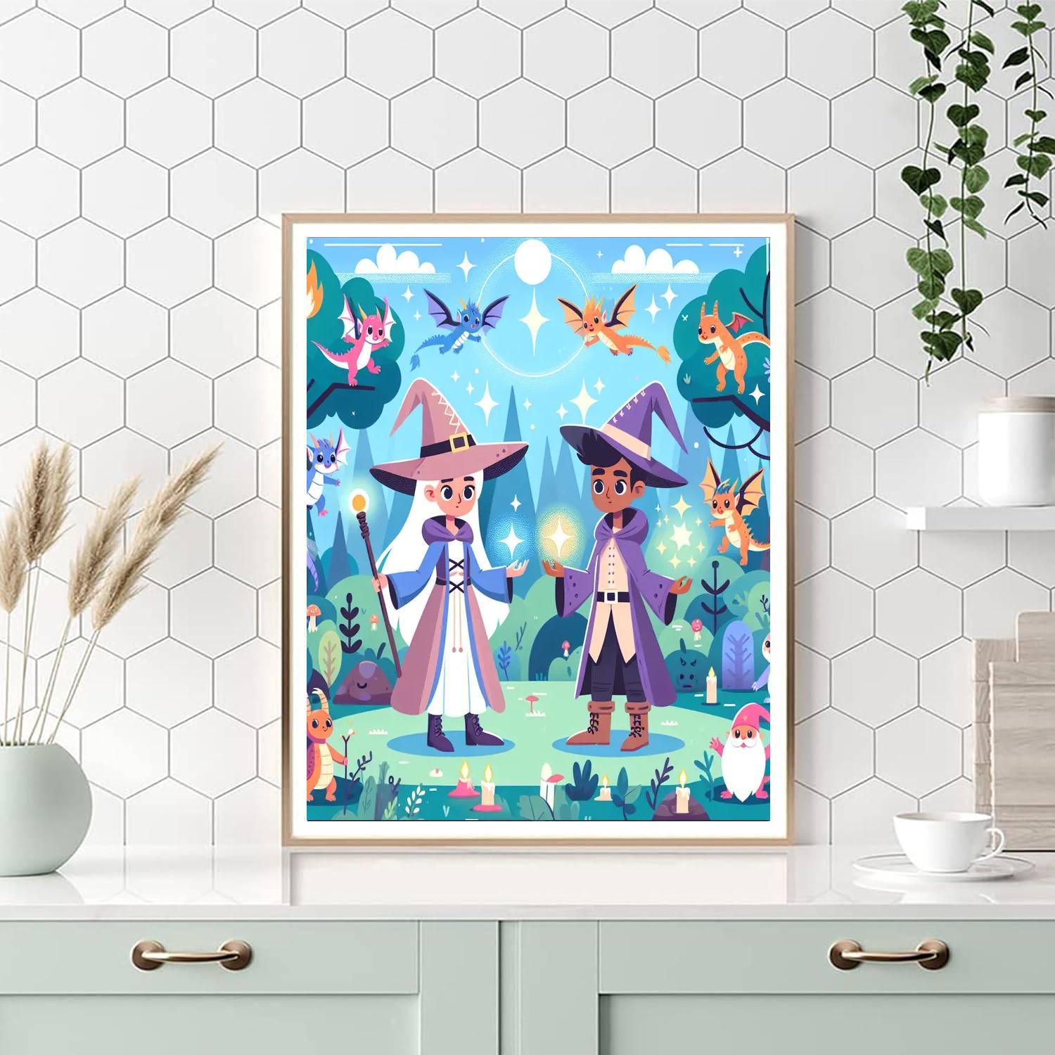 Wizard's Magical Adventure Painting Number Kit