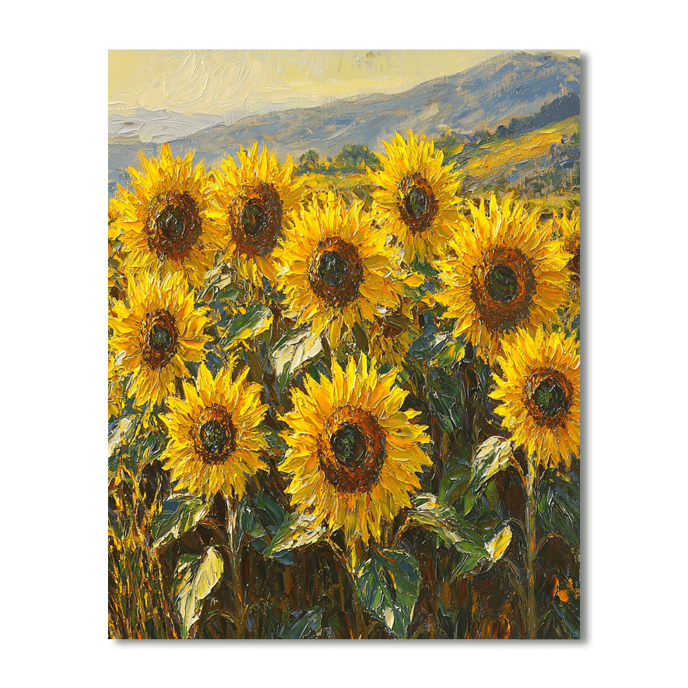 Claude Monet Inspired Serenade Of Sunflowers  Paint By Numbers Art