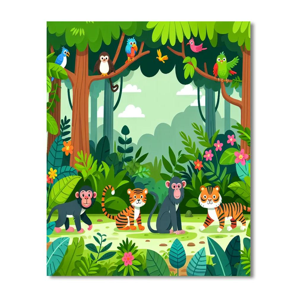 Enchanted Jungle Expedition Numbered Painting Kits