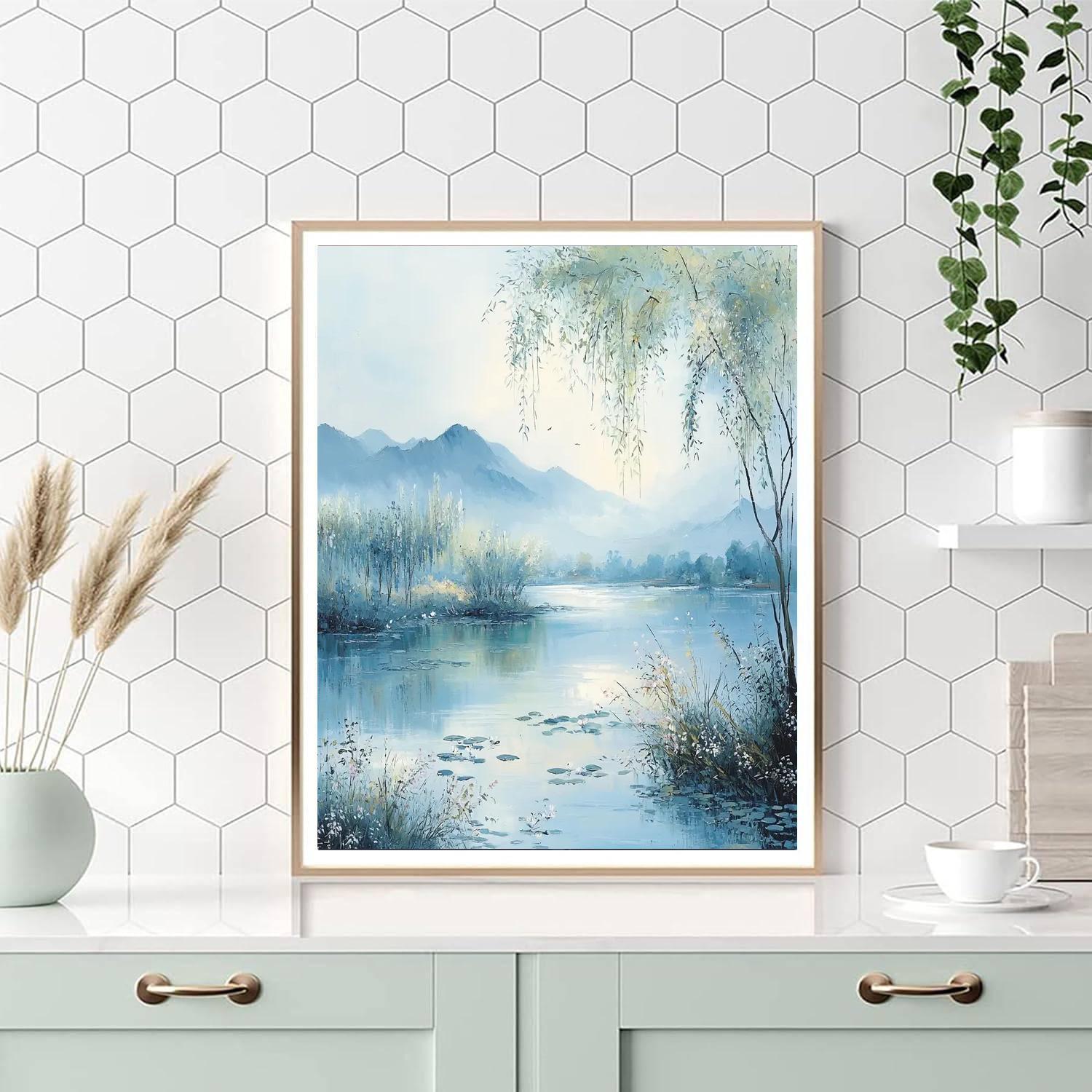 Zhao Mengfu Inspired Serenade Of Tranquility  Paint By Number