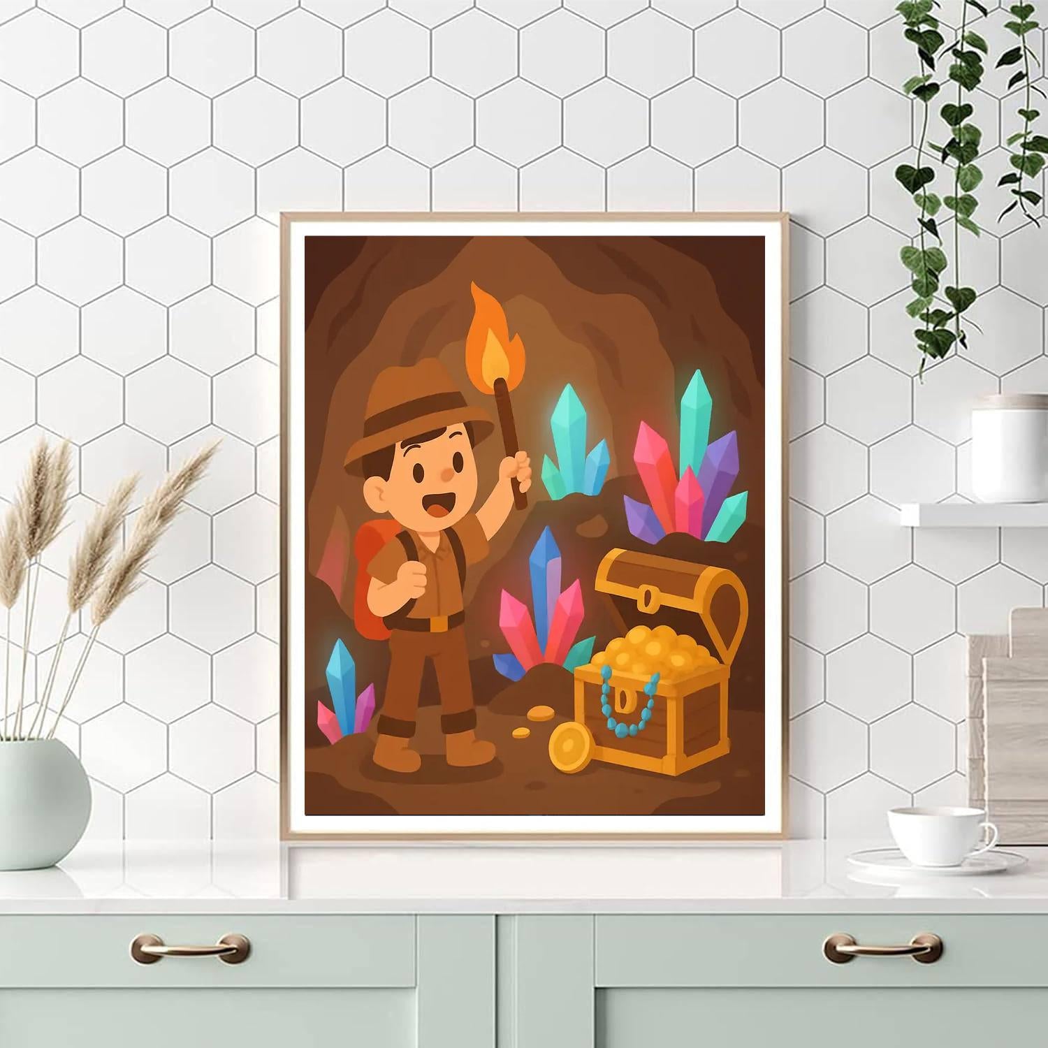 Mystery Of The Crystal Cave Painting By Numbers Kit