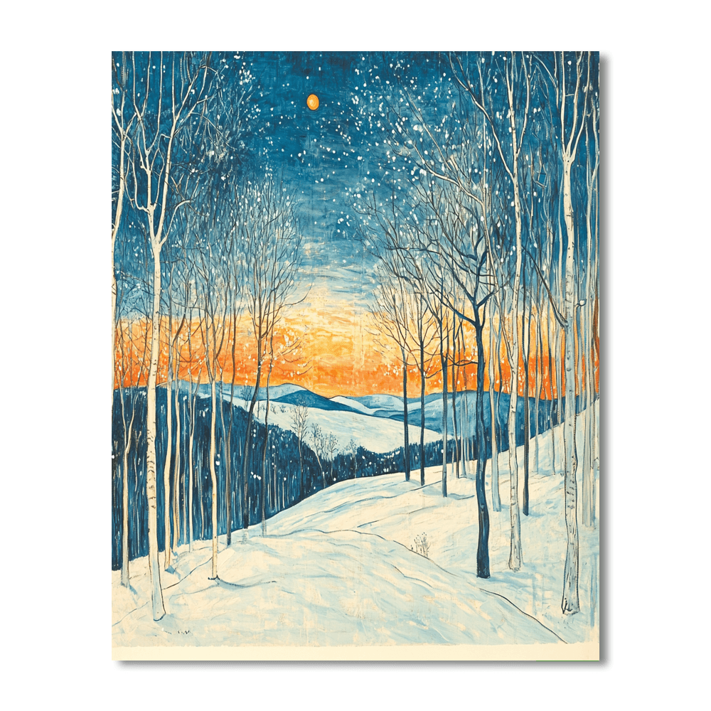 Edvard Munch Inspired Munch's Winter Tale  Painting By Numbers Kit