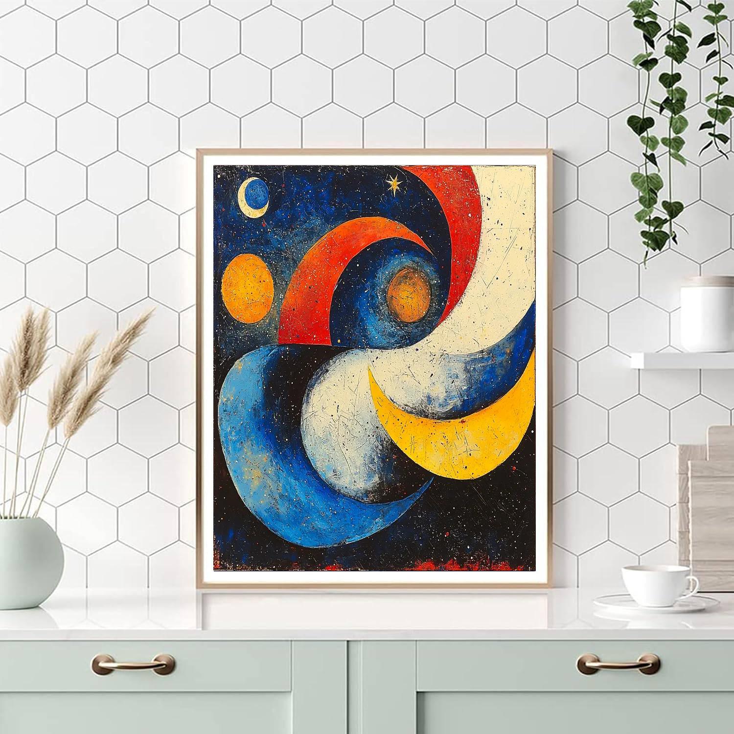 Joan Miró Inspired Exploring The Universe  Number Painting