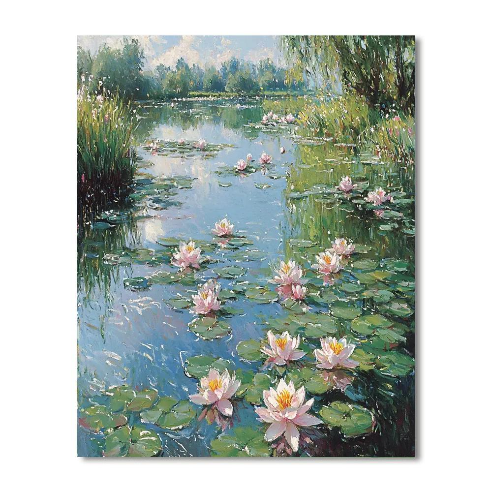 Claude Monet Inspired Floating Garden  Paint By Numbers