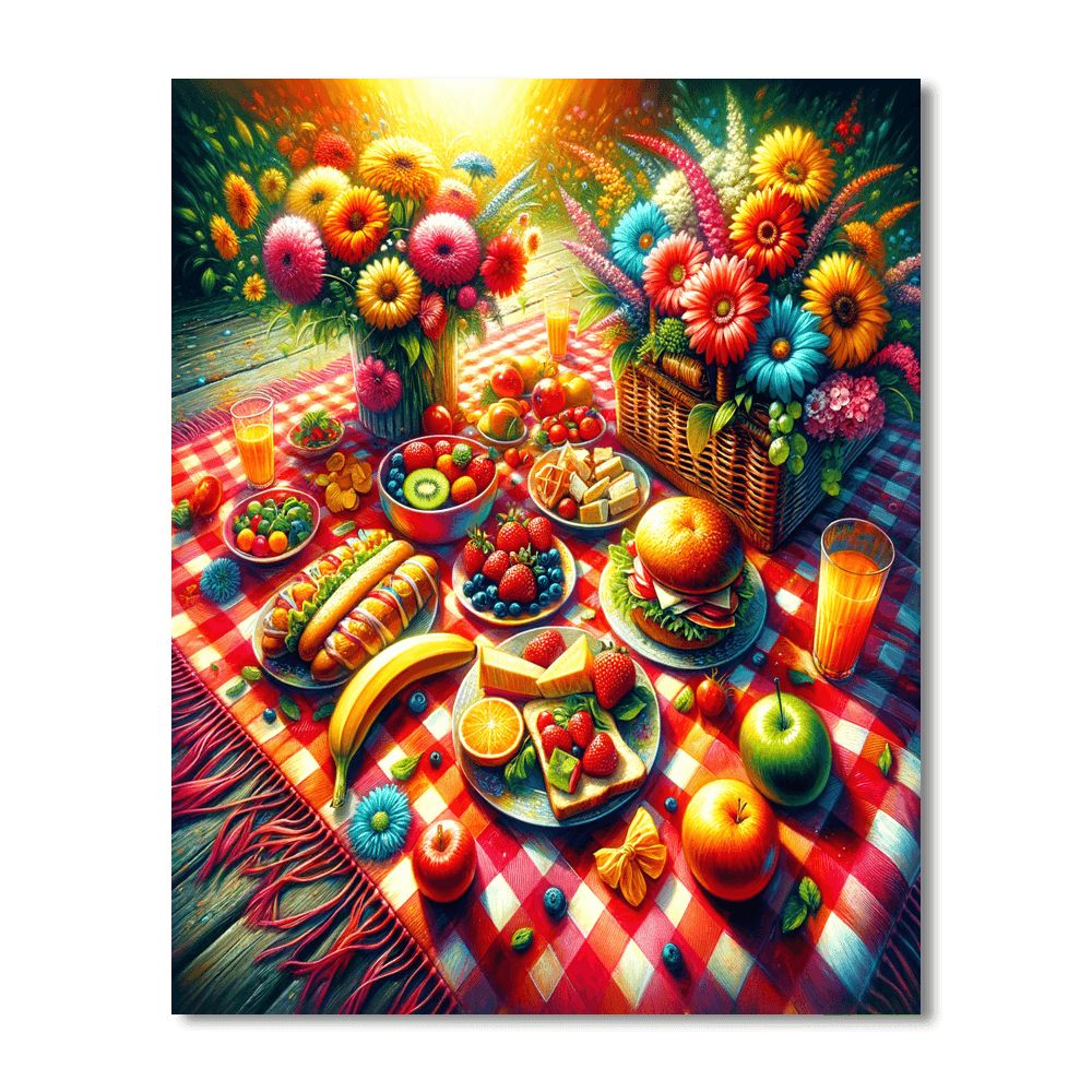 Cheerful Garden Picnic Paint By Color
