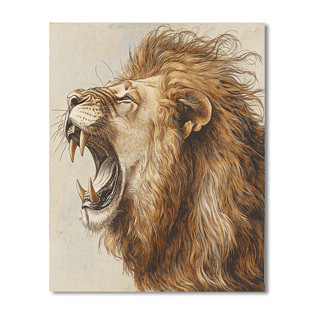 Albrecht Dürer Inspired Wild Roar  Paint By Numbers