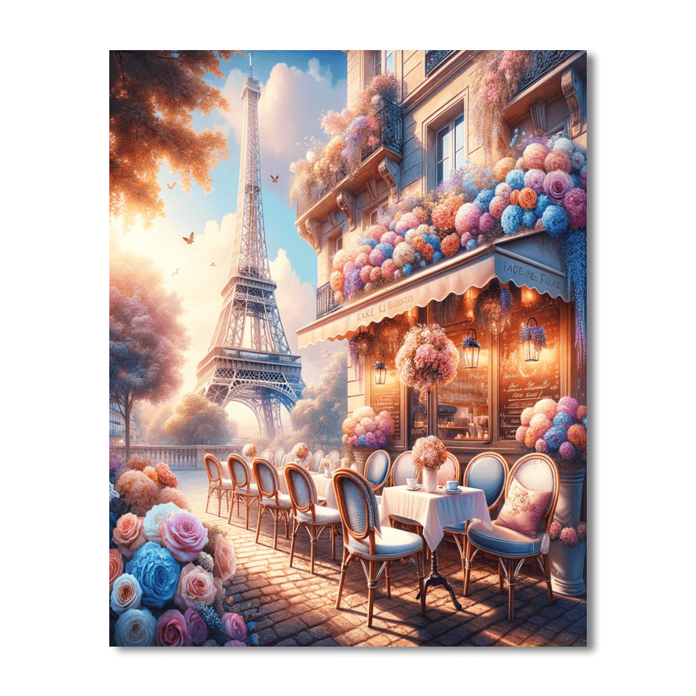 Café In Paris DIY Paint By Numbers