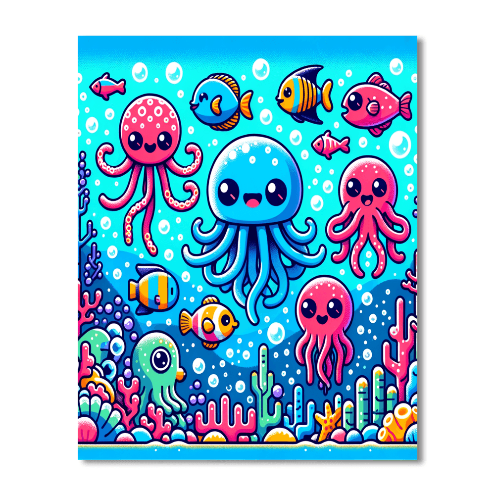 Colorful Ocean Adventure Paint By Numbers Kits