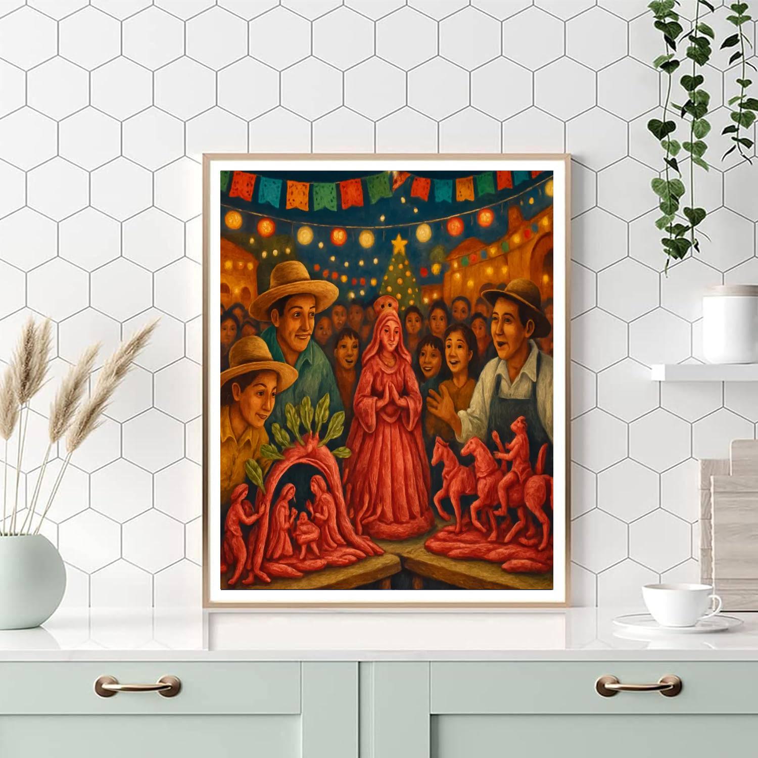 Night Of The Radishes Painting By Numbers Kit