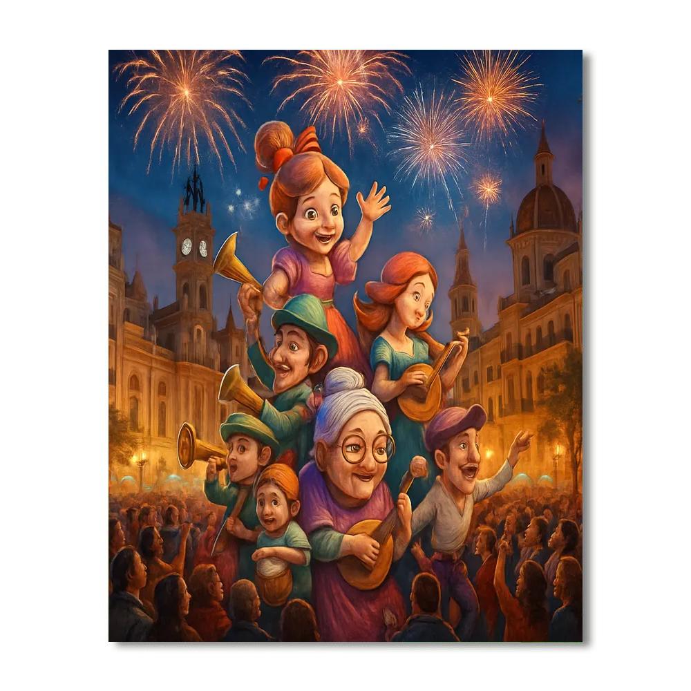 Valencia Las Fallas Festival - Spain Paint By Numbers