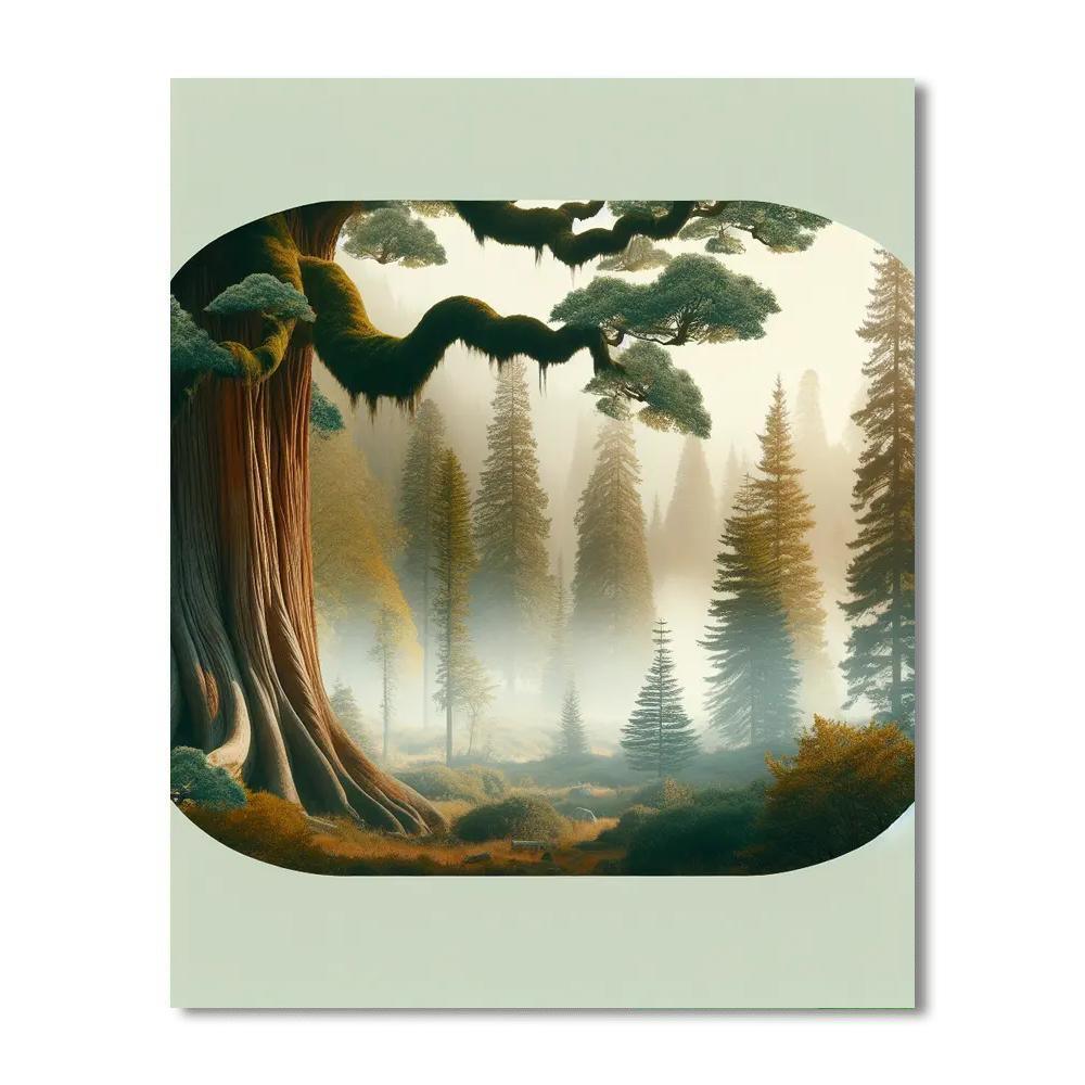 Forest Whispers Retreat Number Painting