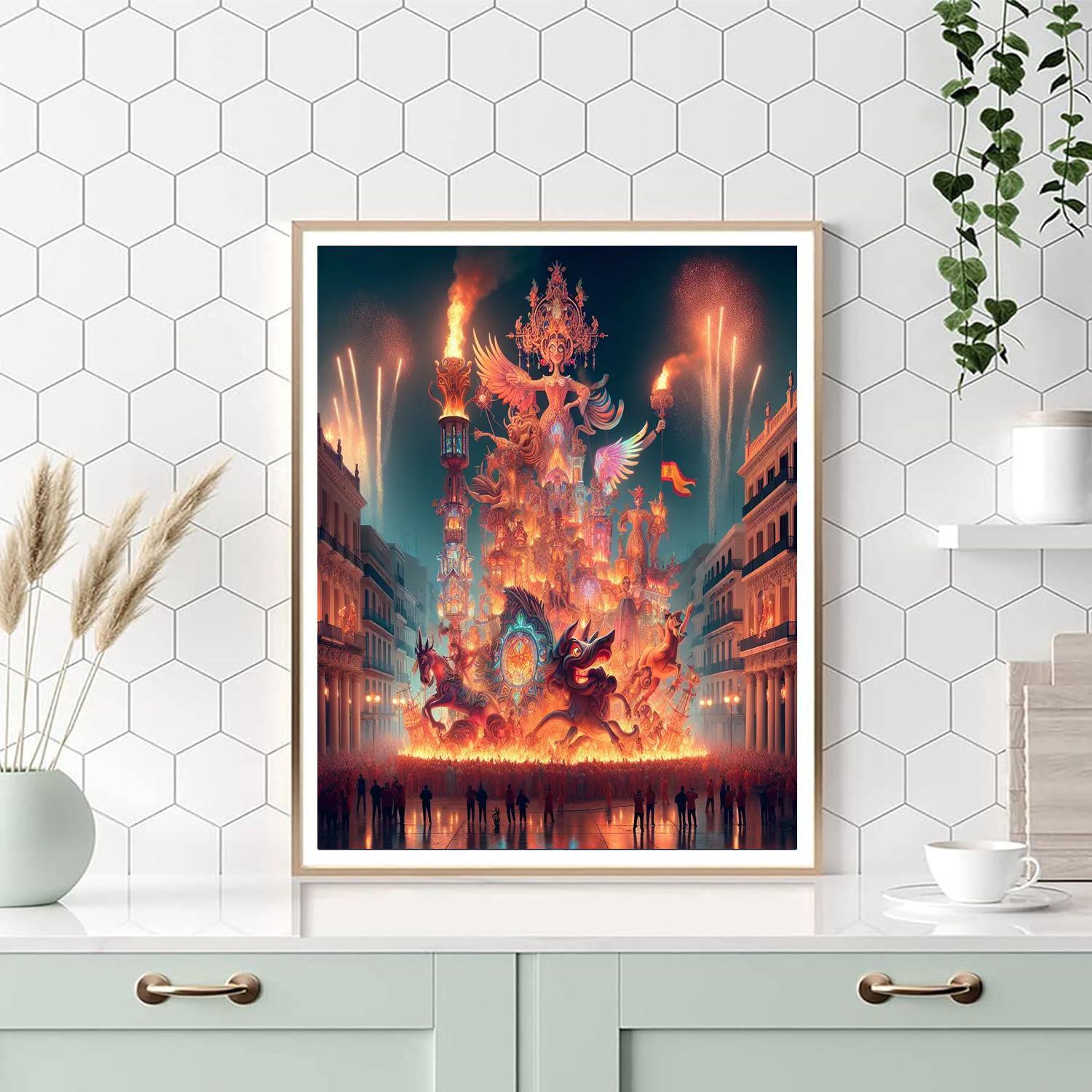 Fallas De Valencia - Valencia, Spain Paint By Numbers Art