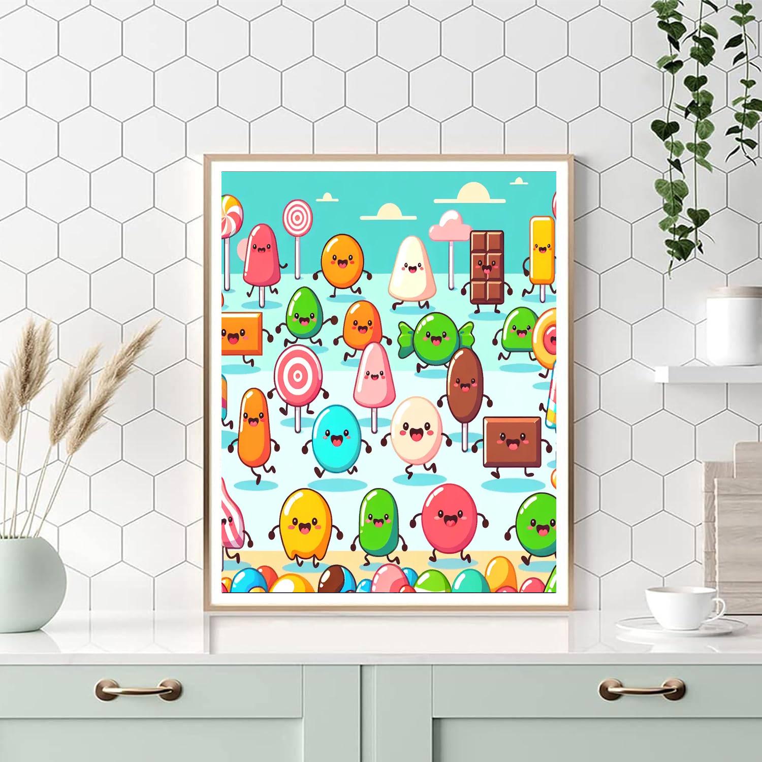 Charming Candyland Chase Painting By Numbers Kit
