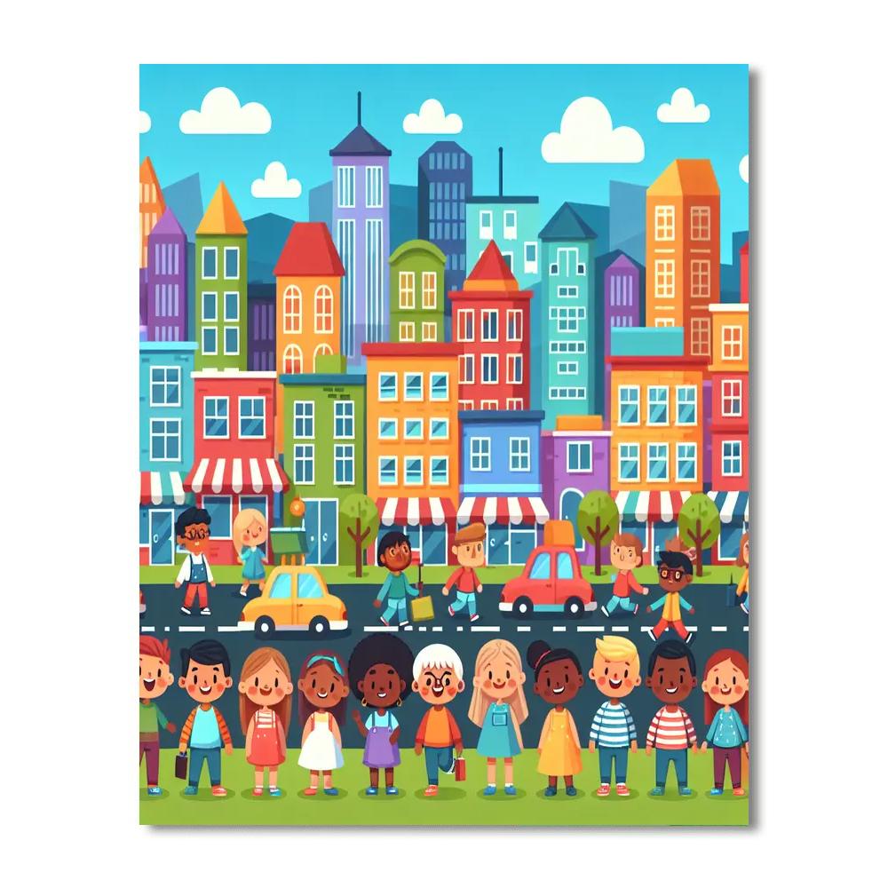 Adventure In The City Painting Number Kit