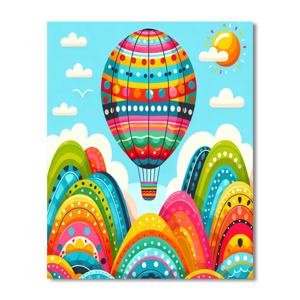 Gigantic Hot Air Balloon Paint By Numbers Art