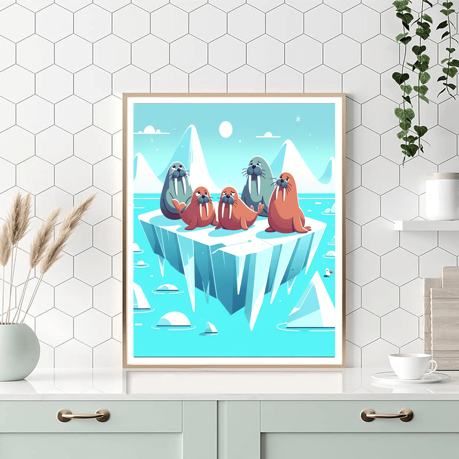 Wacky Walrus Wonderland Number Painting