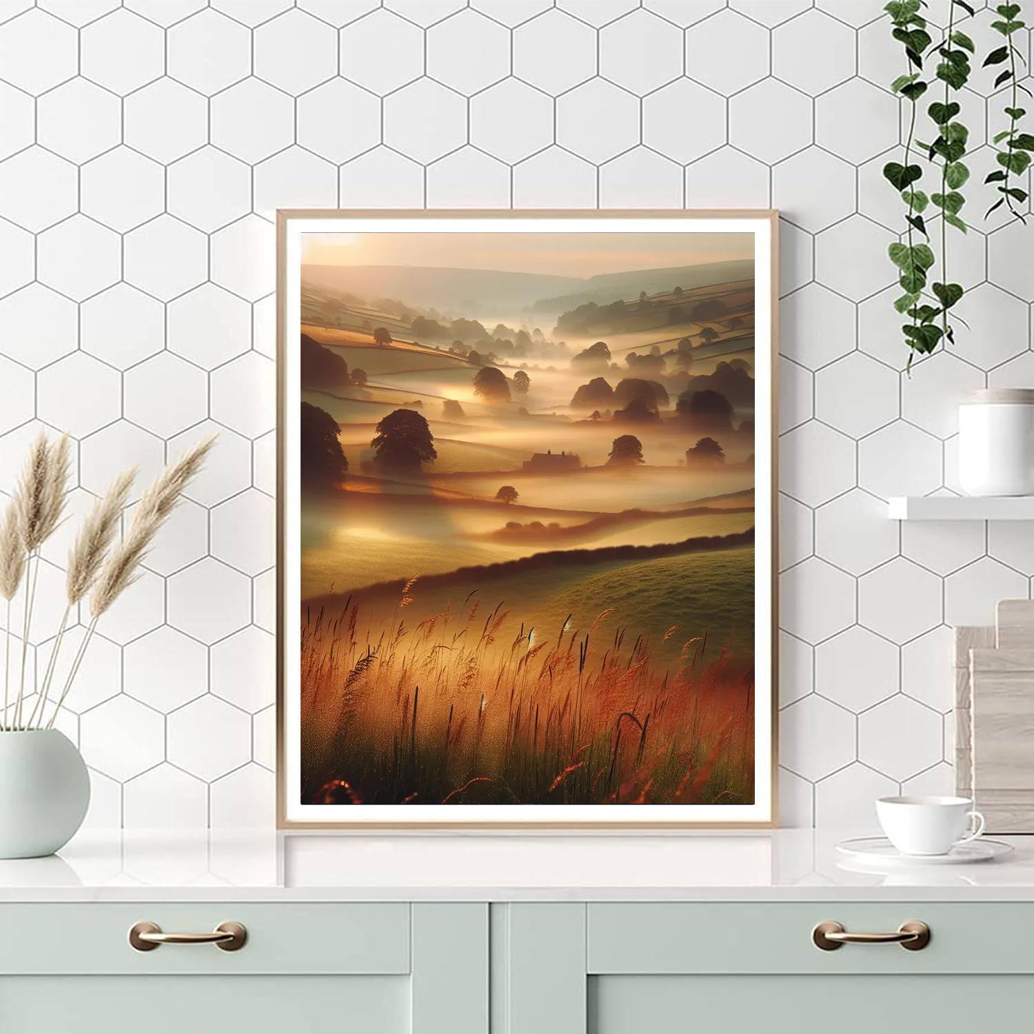 Rustic Countryside Morning DIY Paint By Numbers