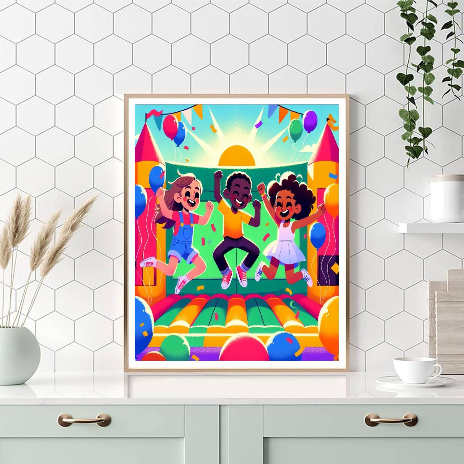 Bouncy Castle Party Paint By Numbers