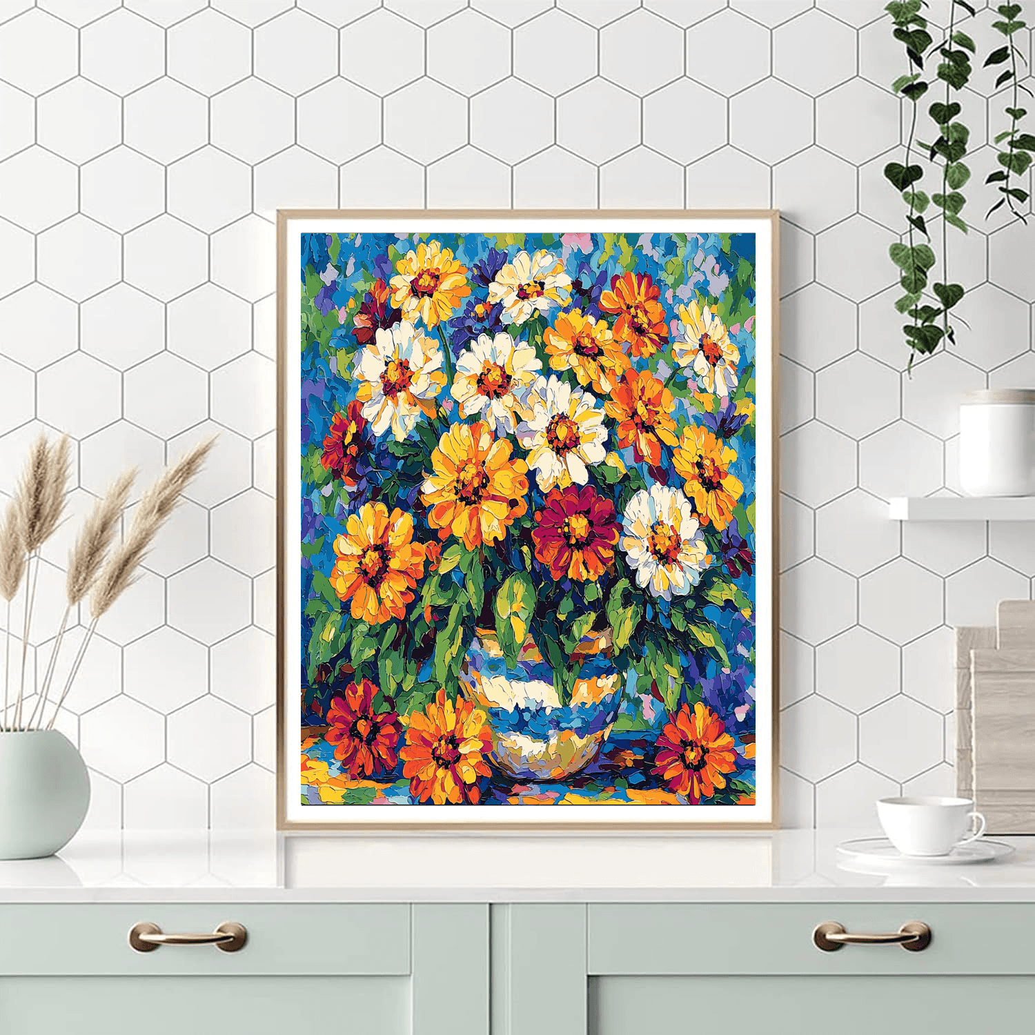 Matisse Inspired Bright Flora  DIY Paint By Numbers
