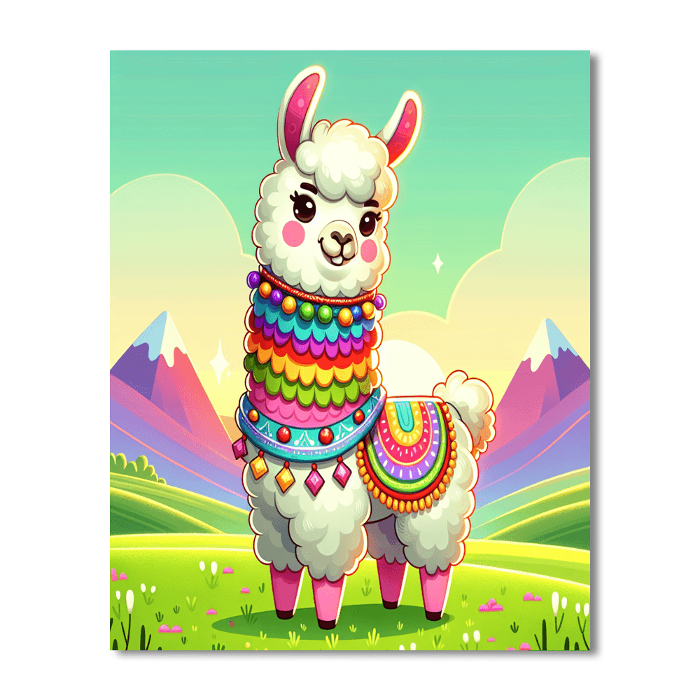 Charming Llama Paint By Number