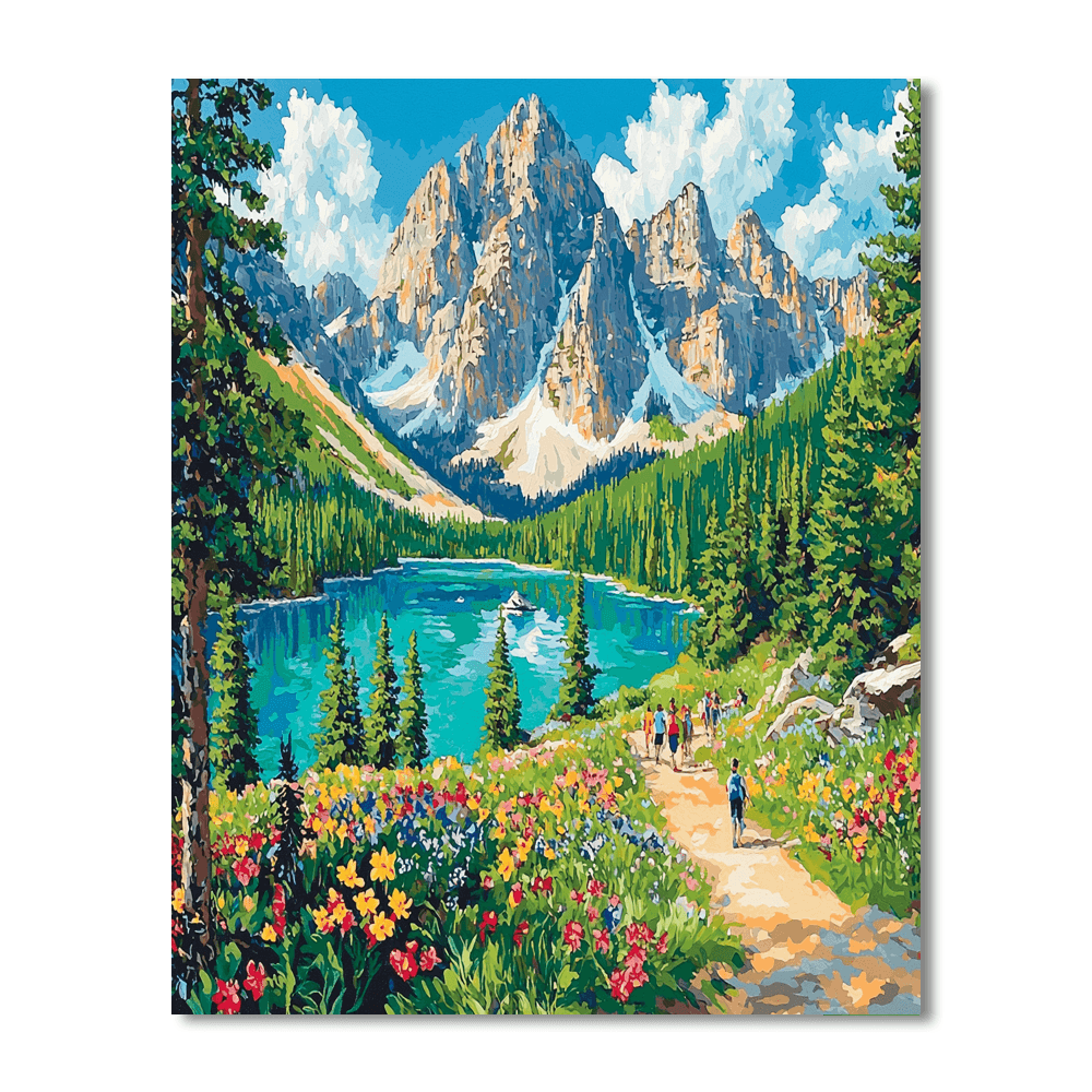 Valley Of The Ten Peaks DIY Paint By Numbers