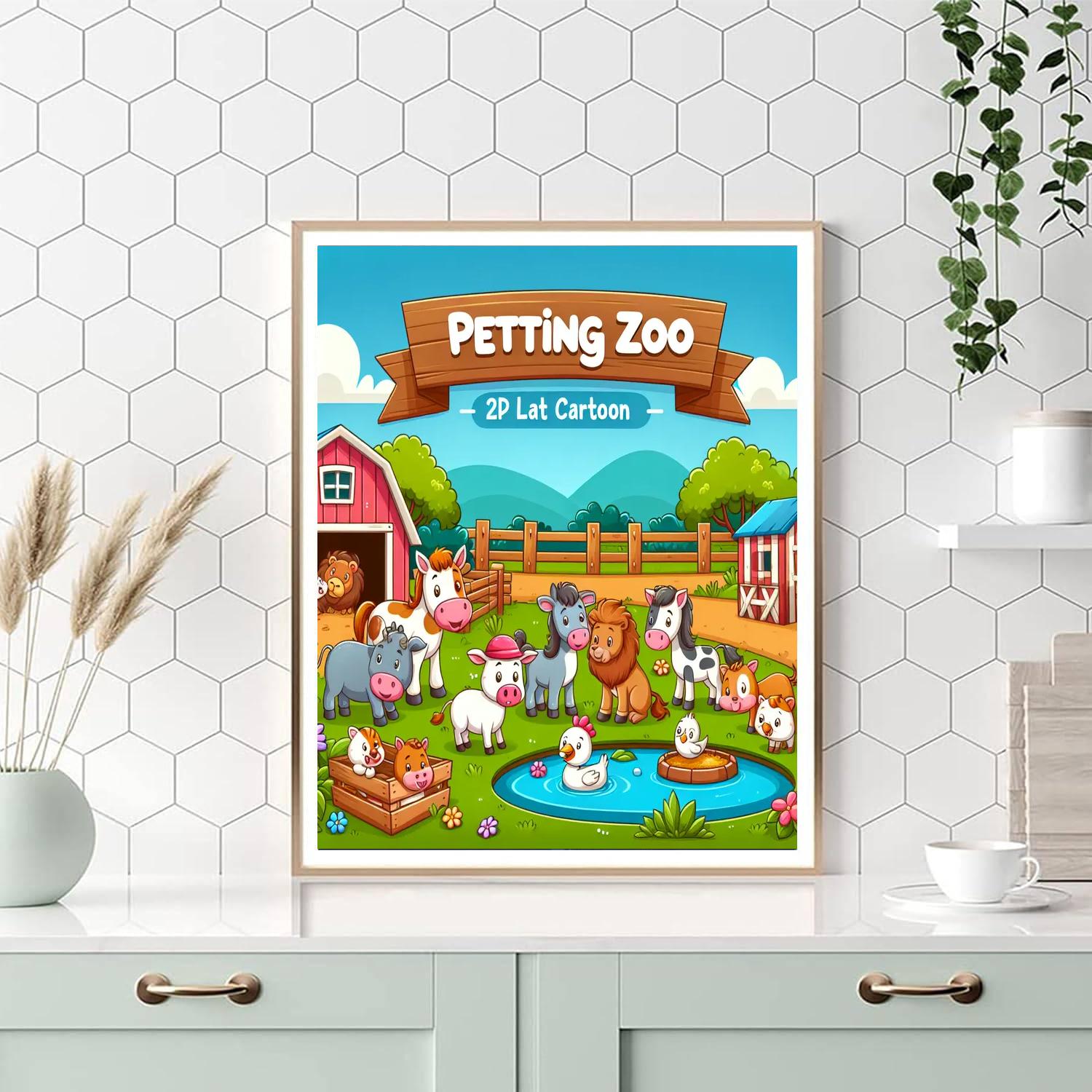 Petting Zoo Fun Day Numbered Painting Kits