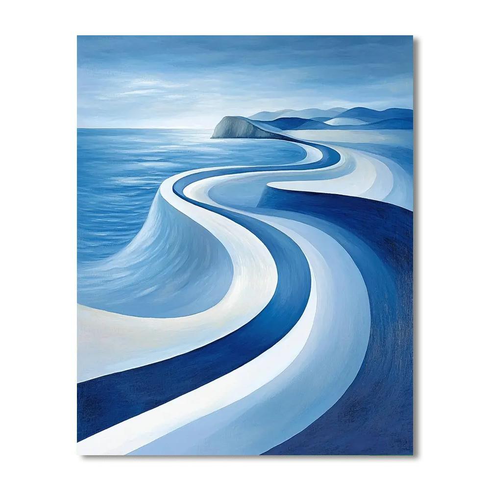 Barbara Hepworth Inspired Hepworth's Coastal Forms  DIY Paint By Numbers