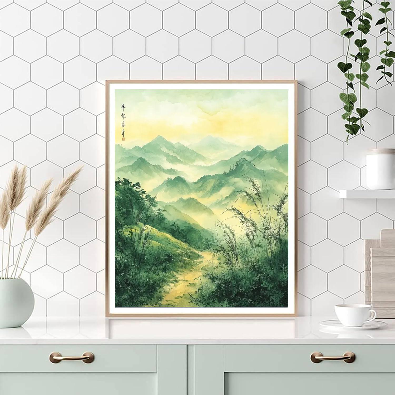 Hiroshige Inspired Gentle Breezes  Number Painting