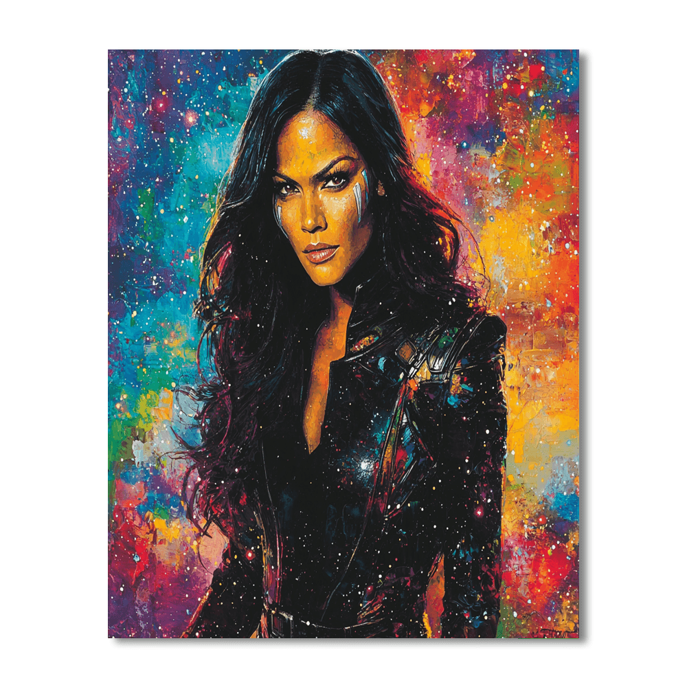 Zoe Saldana: The Fierce Guardian Of The Galaxy Paint By Numbers