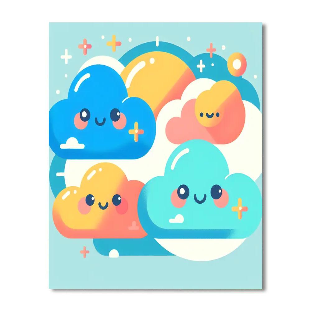 Fluffy Clouds Of Dreams Paint By Numbers