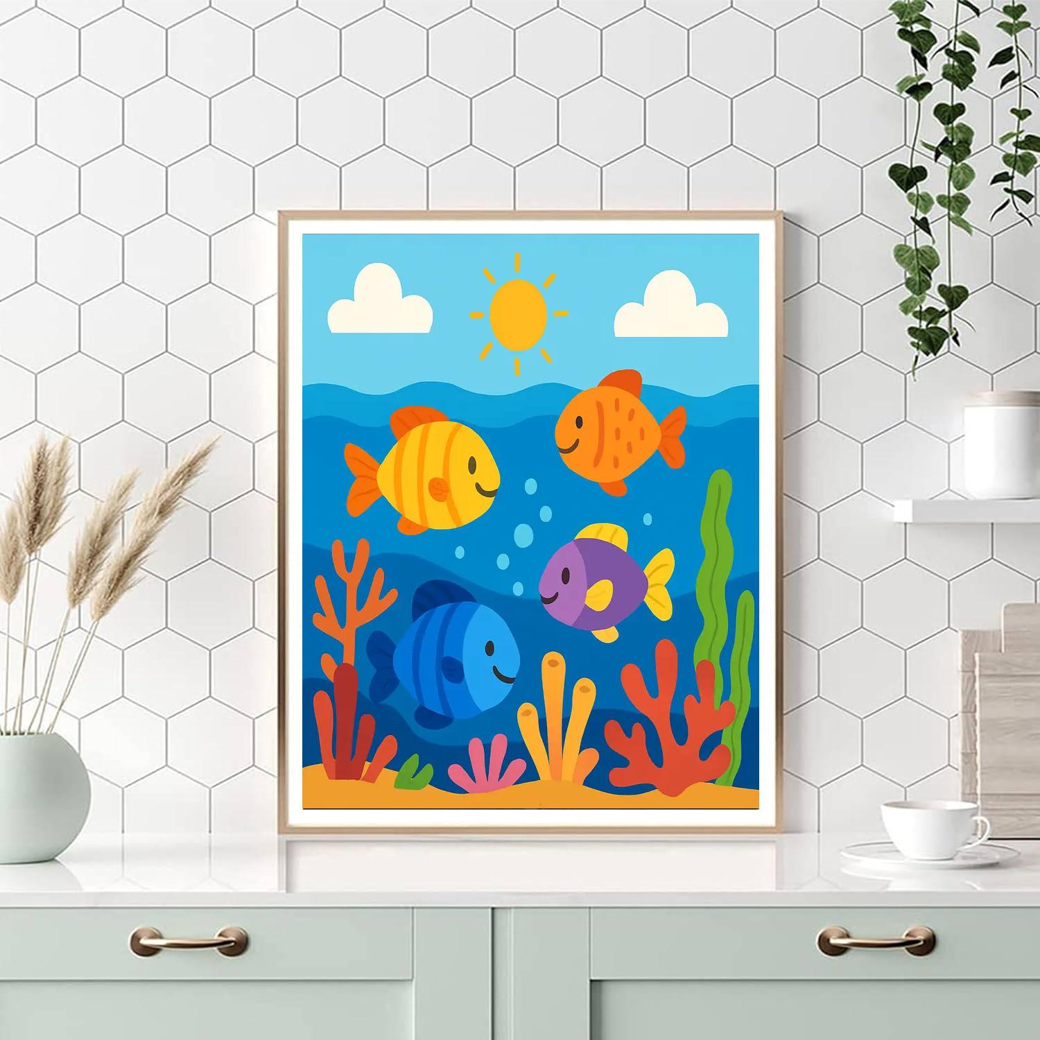 Funny Fishes Paint By Color