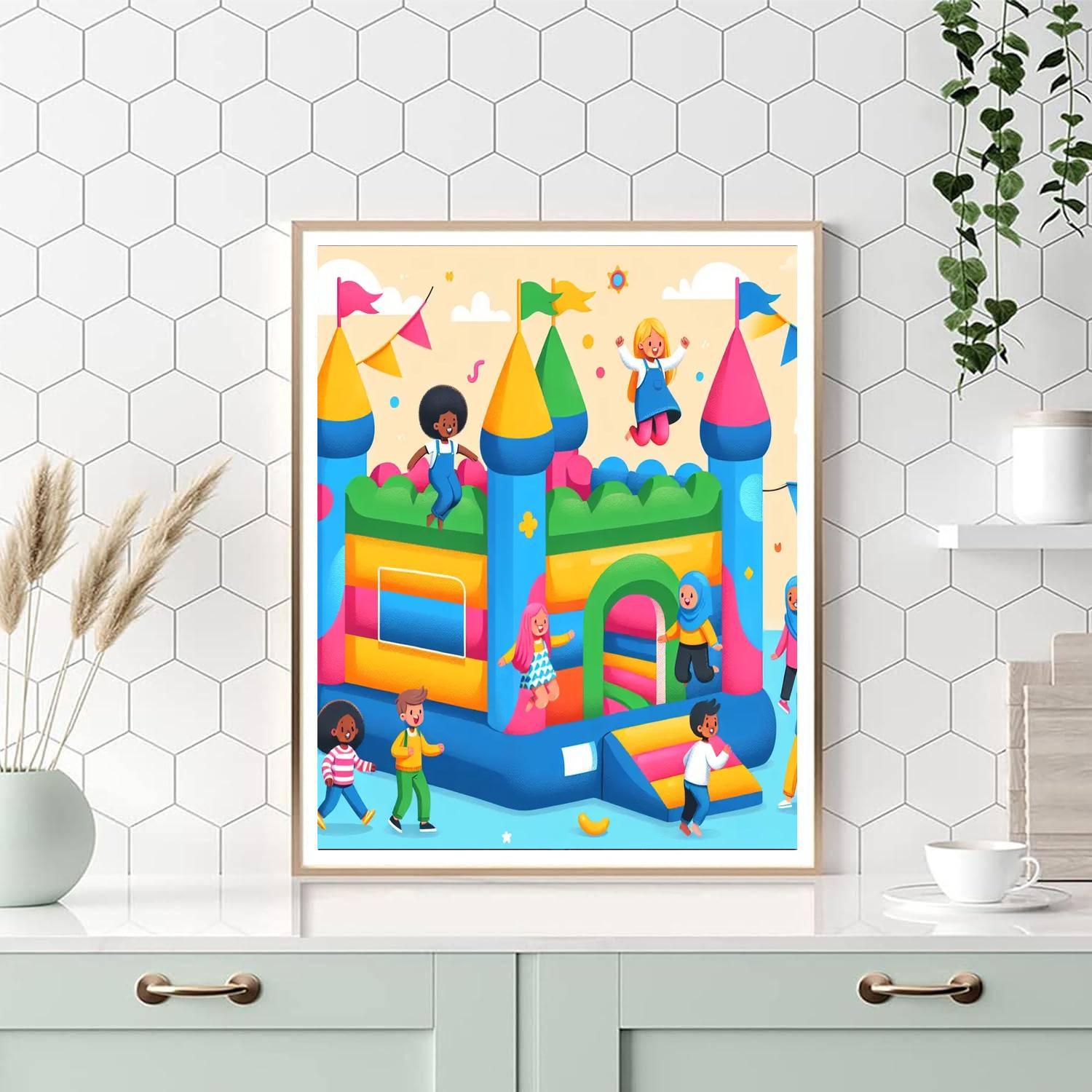 Bouncy Castle Fun Painting By Numbers Kit