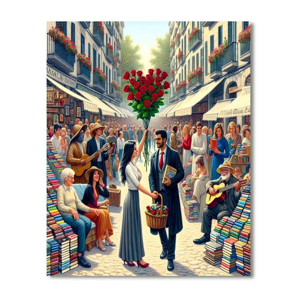 Dia De Sant Jordi - Catalonia, Spain DIY Paint By Numbers