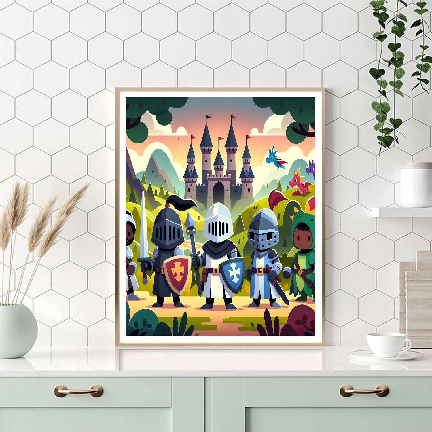 Royal Knight Adventure Numbered Painting Kits