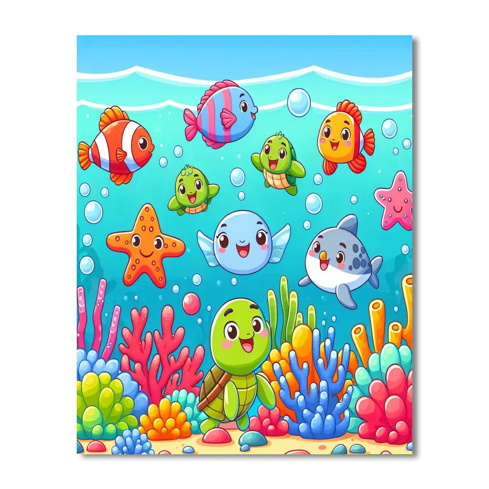The Joyful Underwater Adventure DIY Paint By Numbers