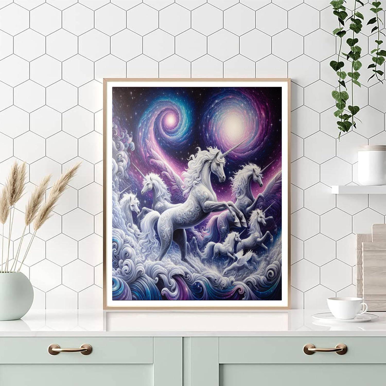 Celestial Magic Of Unicorns DIY Paint By Numbers