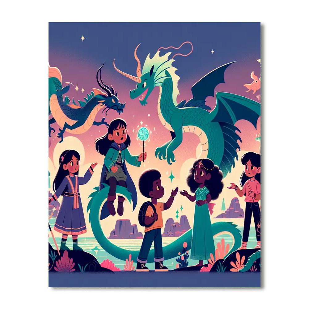 Fantasy Creatures Encounter Number Painting