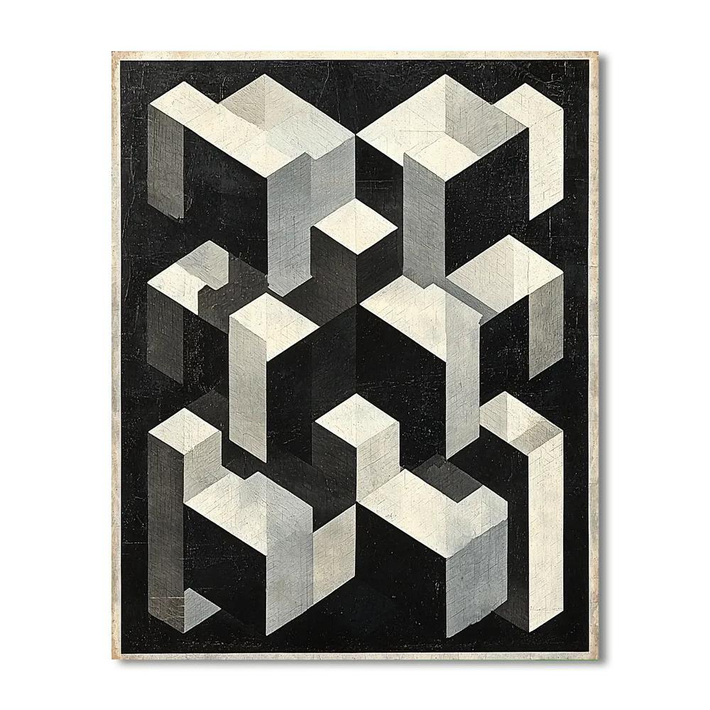 M.C. Escher Inspired Symmetrical Elysium  Paint By Numbers