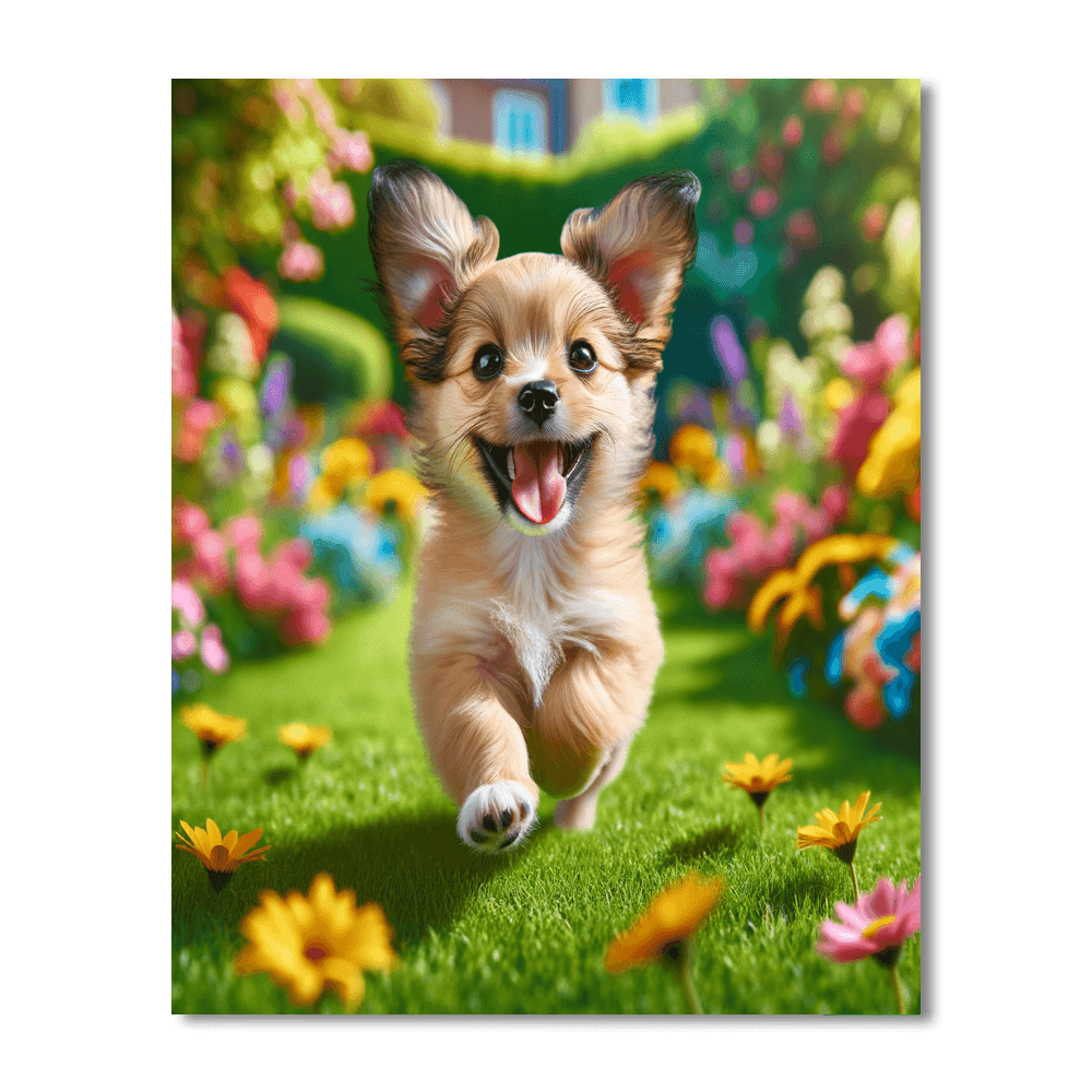 Playful Puppy - DIY Painting By Numbers Kit