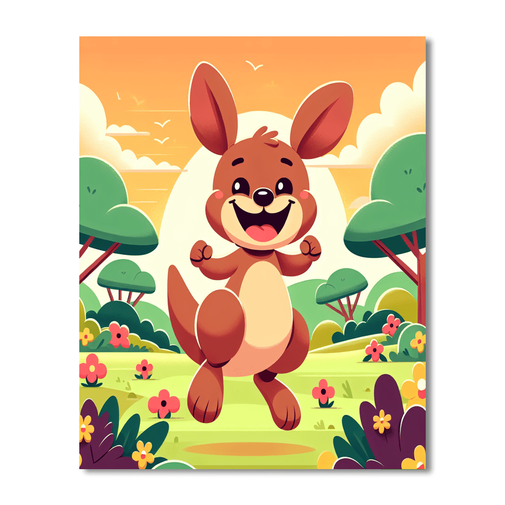 Adventurous Kangaroo Paint By Numbers Art