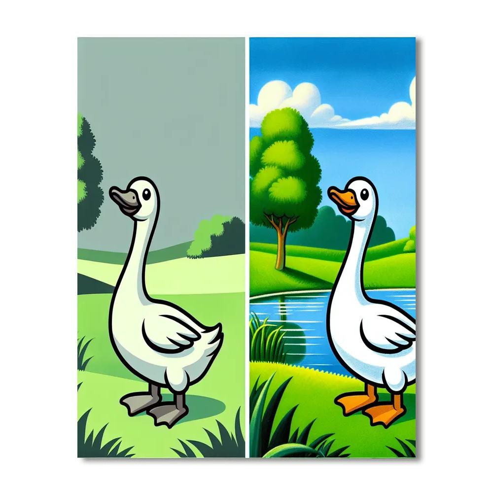 Gleeful Goose Paint By Numbers Art