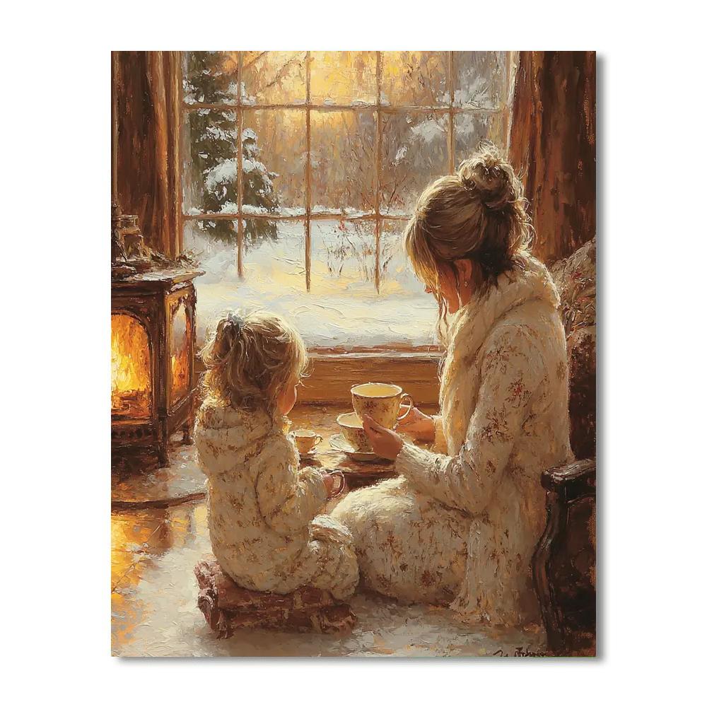 Winter Afternoon Tea DIY Paint By Numbers