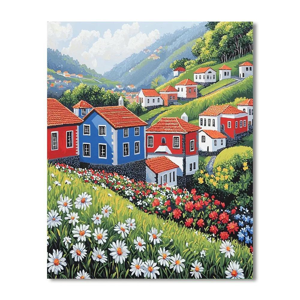 Santana Traditional Houses - Madeira Painting Number Kit