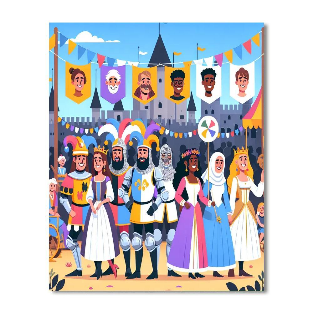 Medieval Festival Day Paint By Numbers