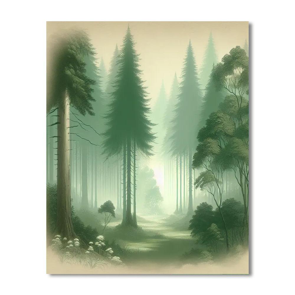 Ethereal Forest Echo Paint By Numbers Art
