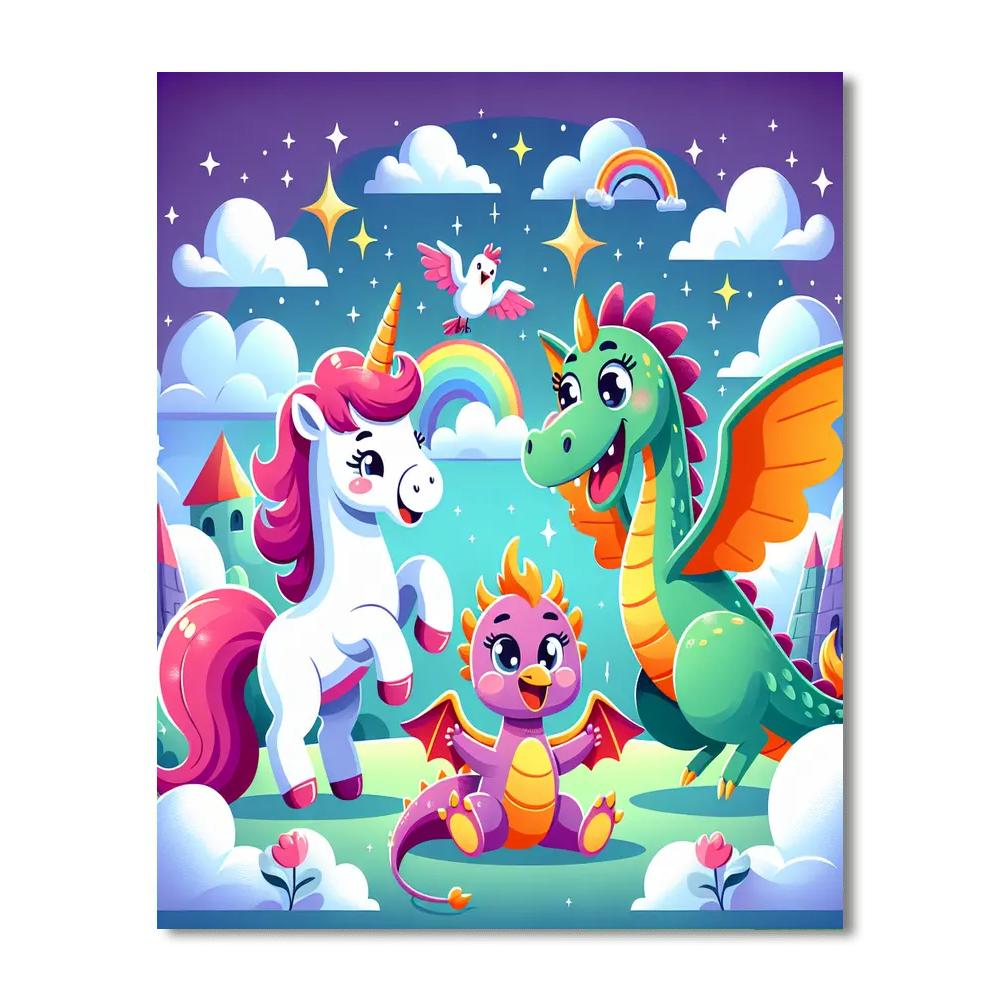 Joyful Fairy Tale Creatures Numbered Painting Kits