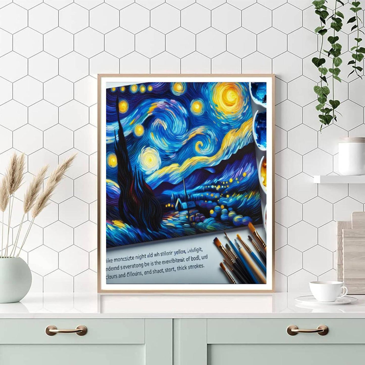 Van Gogh's Starry Night Dreams DIY Paint By Numbers