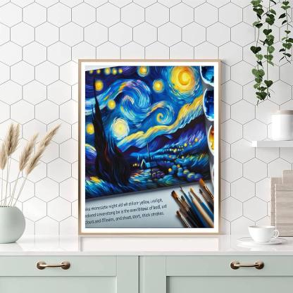 Van Gogh's Starry Night Dreams DIY Paint By Numbers