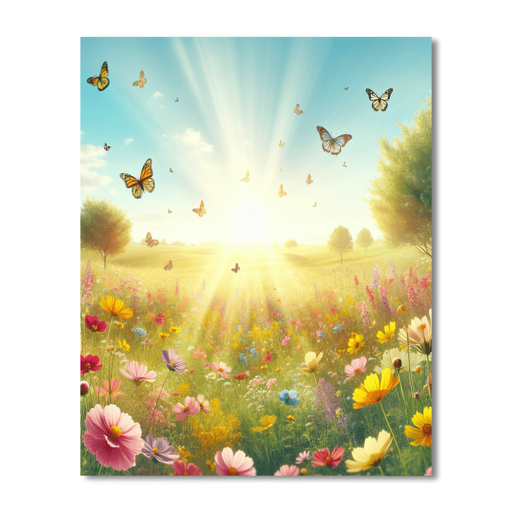 Sunny Meadow Dreamscape Painting By Numbers Kit